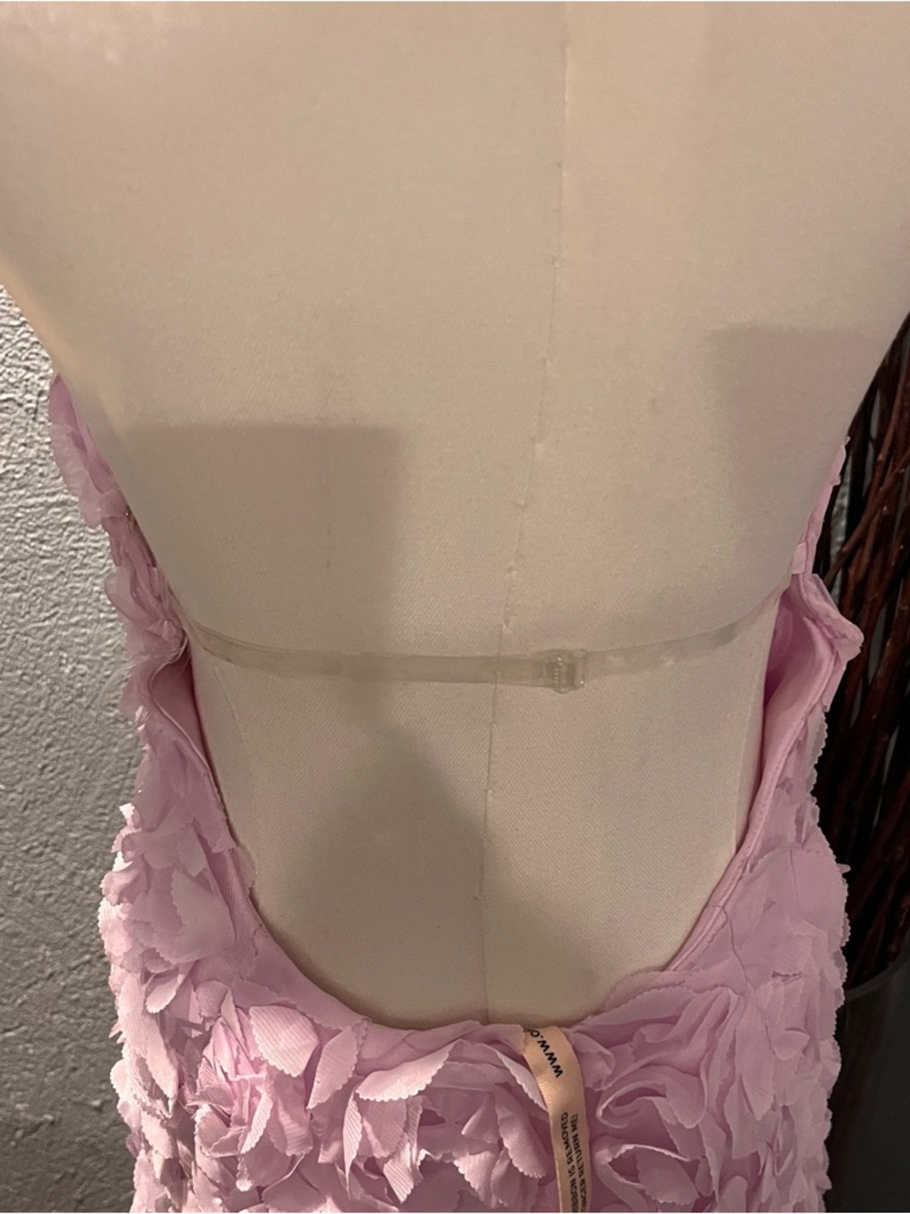 🌸NWT OH POLLY PINK APPLIQUÉ FLORAL HALTER DRESS US SIZE 8🌸 - Picture 5 of 7